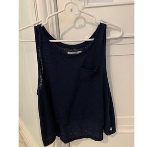 Blue, cropped tank top